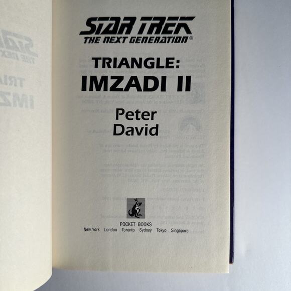 Star Trek Triangle Imzadi II by Peter David,1998 1st Edition/1st Print, HC/DJ - Picture 8 of 9